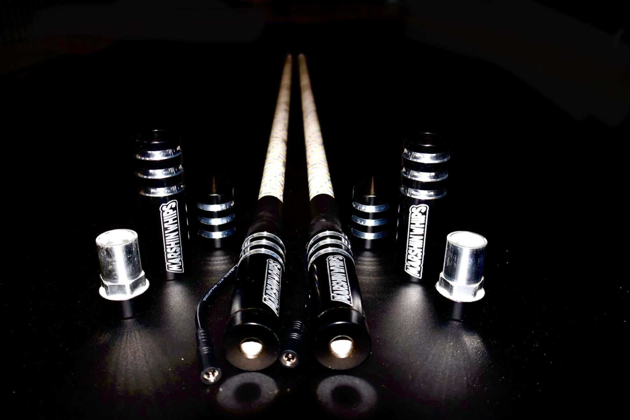 Game Changer Black Set Edition offroad LED whips with magnetic mounts and reinforced rods