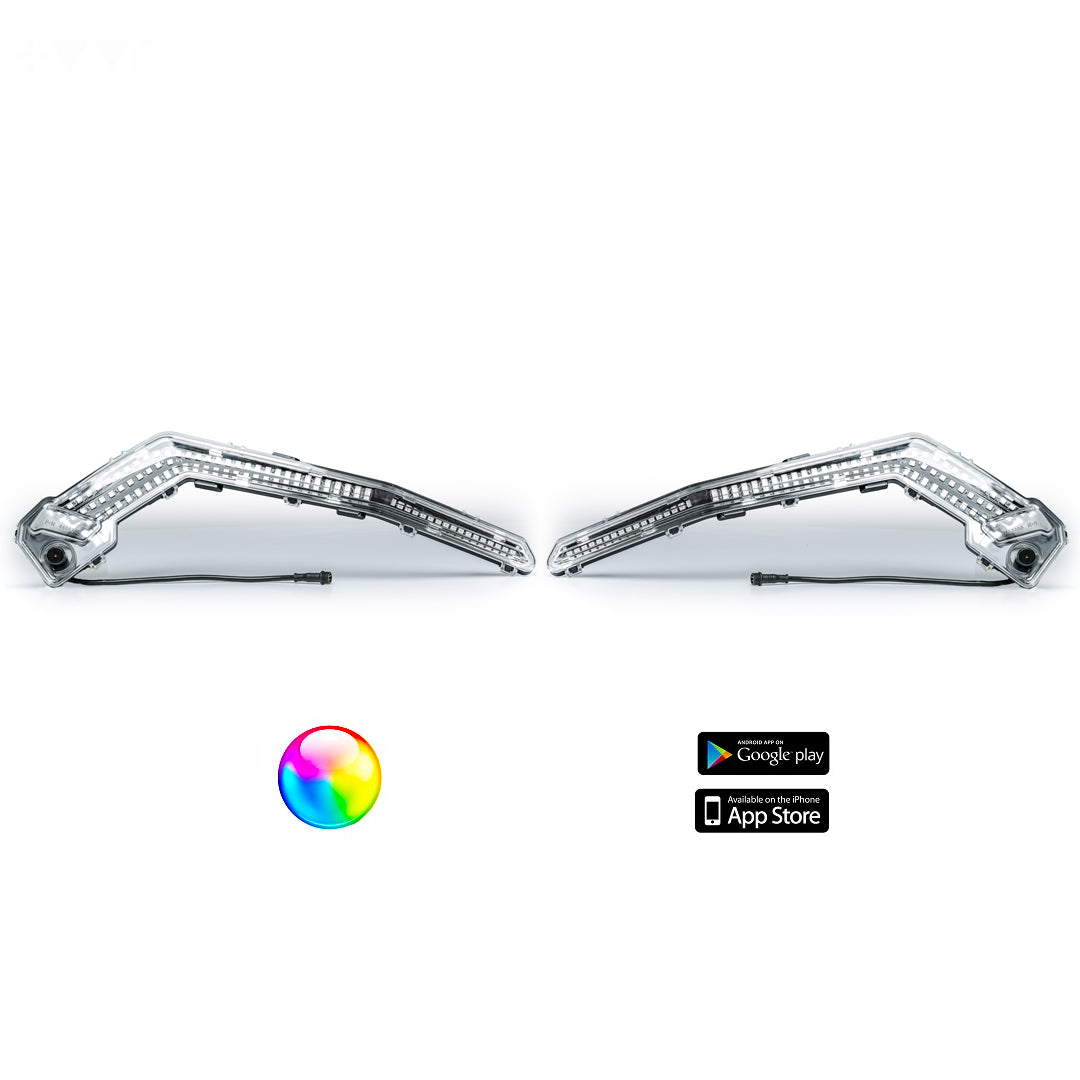 5150 Whips 187 Style Can-Am LED Eyebrows with control harness for off-road lighting