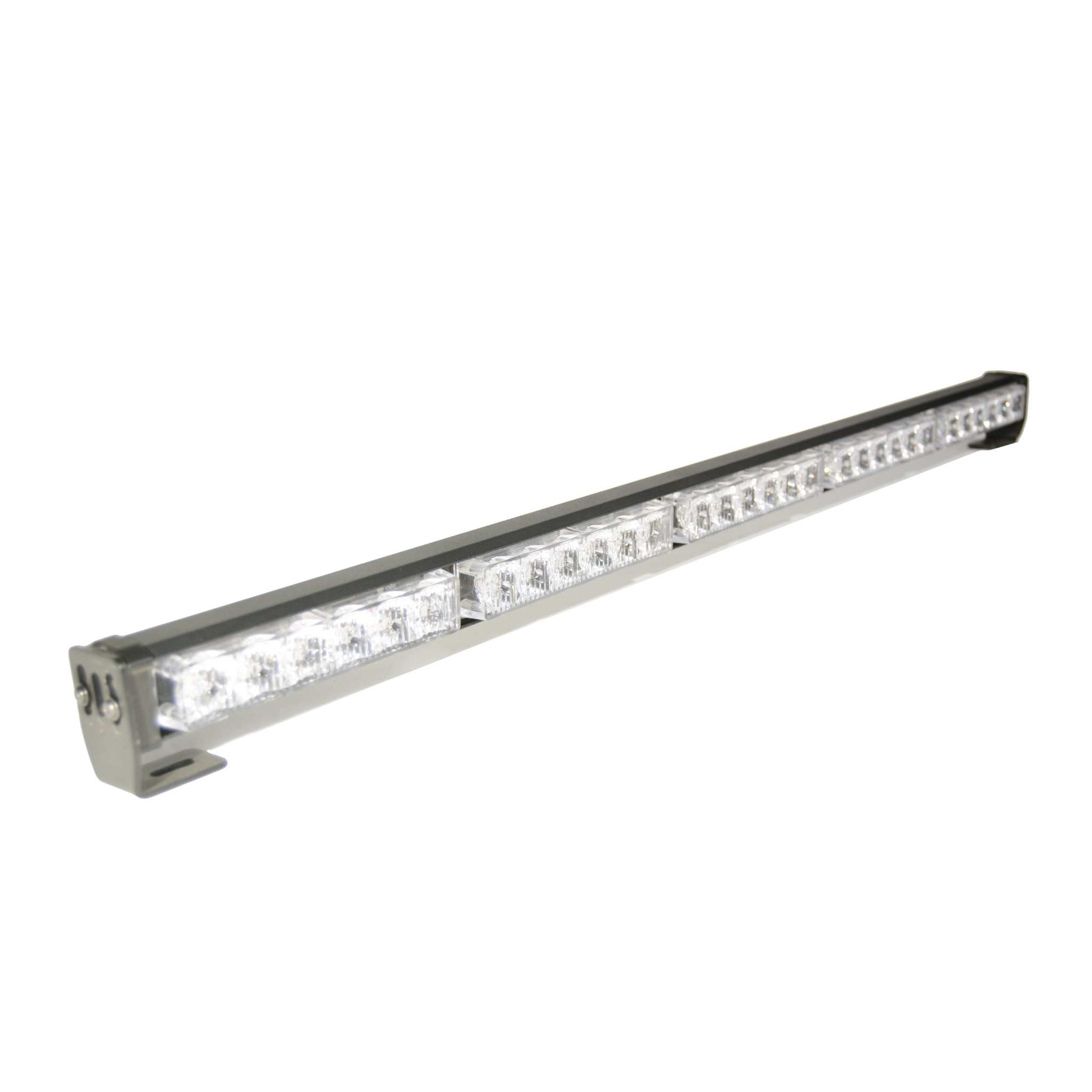 CHASE SERIES 30-inch off-road light bar with red turn signals, amber strobe patterns, and L-bracket mount for rear vehicle installation