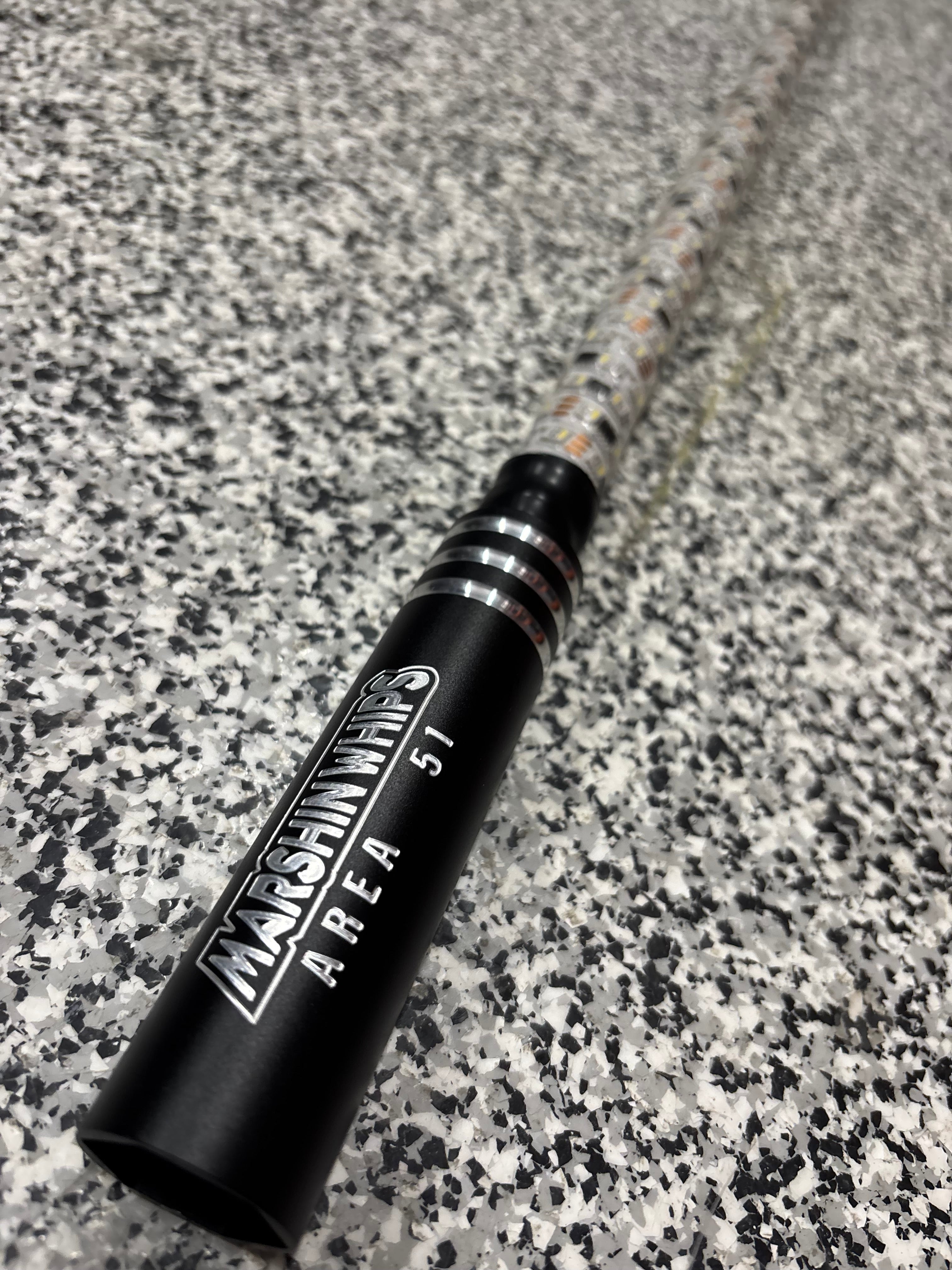 Marshin Whips Area 51 LED Whips: Carbon Fiber & Hidden Cables