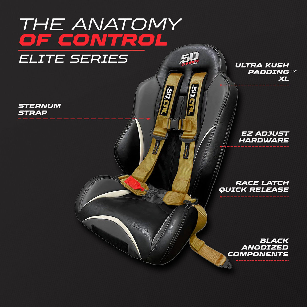 2" & 3" 4 point Harness - Elite Series Race Latch "EZ" Adjust Racing Harness