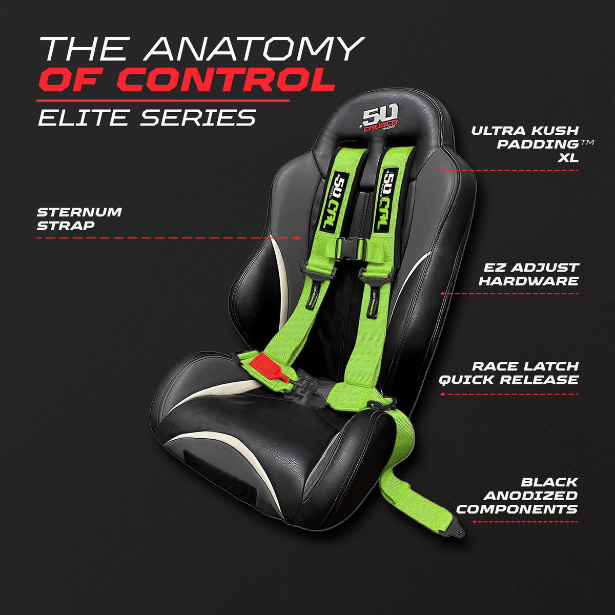 2" & 3" 4 point Harness - Elite Series Race Latch "EZ" Adjust Racing Harness