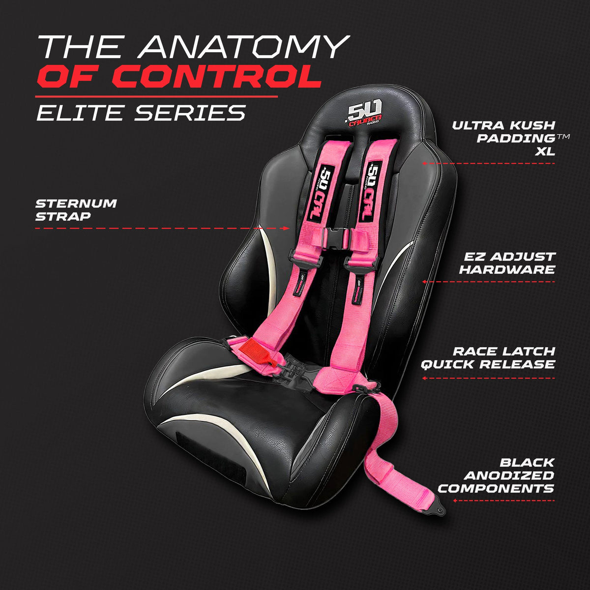 2" & 3" 4 point Harness - Elite Series Race Latch "EZ" Adjust Racing Harness