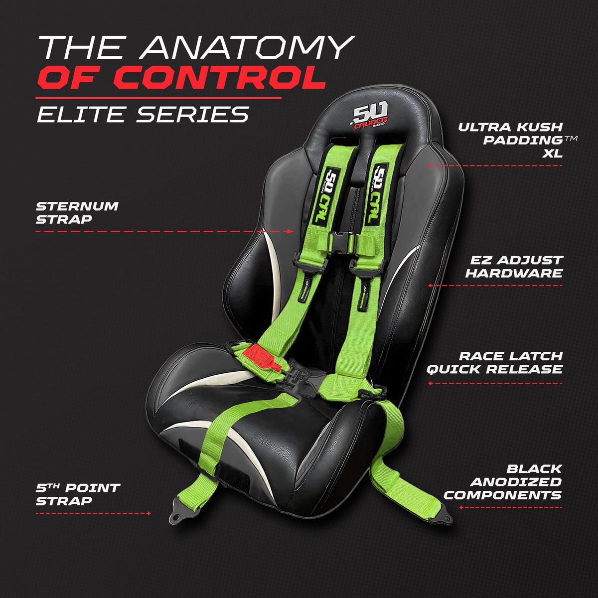2" & 3" 4 point Harness - Elite Series Race Latch "EZ" Adjust Racing Harness