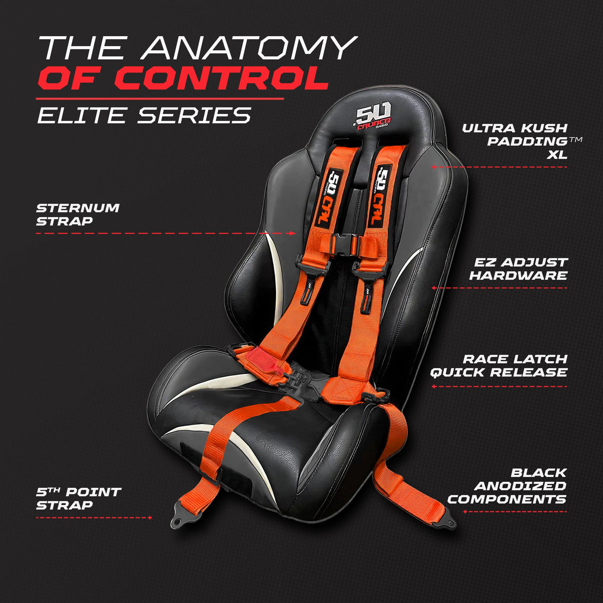 2" & 3" 4 point Harness - Elite Series Race Latch "EZ" Adjust Racing Harness