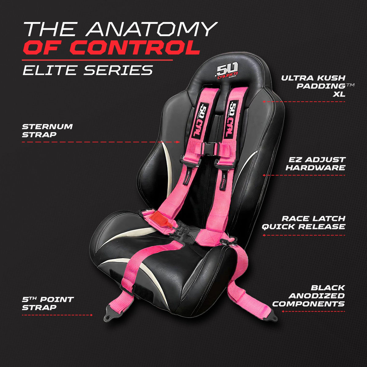 2" & 3" 4 point Harness - Elite Series Race Latch "EZ" Adjust Racing Harness