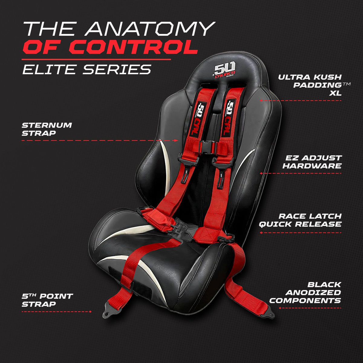 2" & 3" 4 point Harness - Elite Series Race Latch "EZ" Adjust Racing Harness