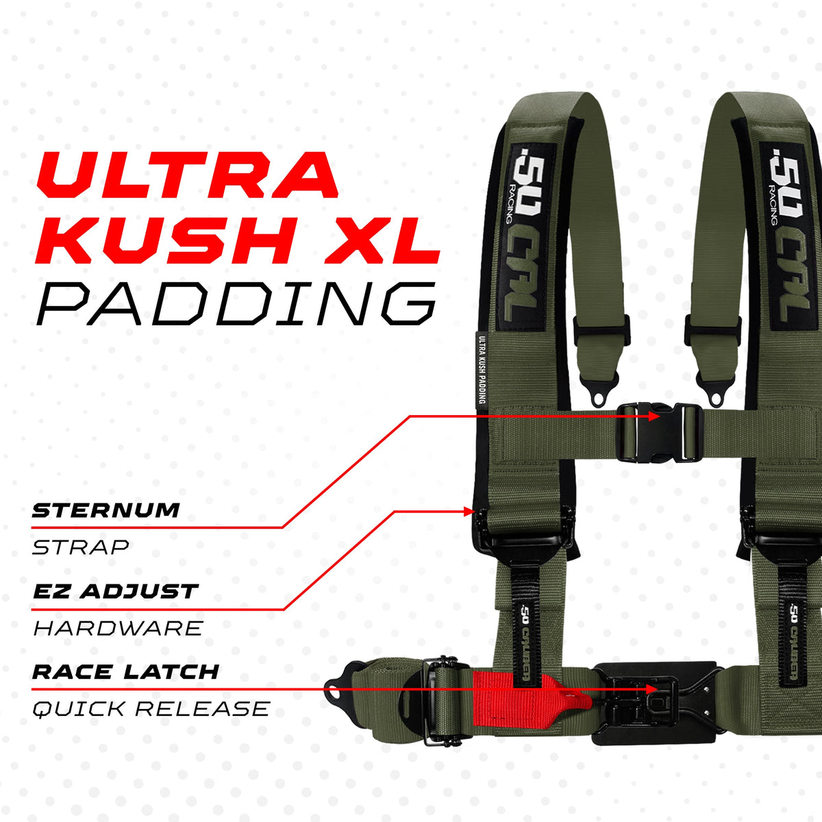 2" & 3" 4 point Harness - Elite Series Race Latch "EZ" Adjust Racing Harness
