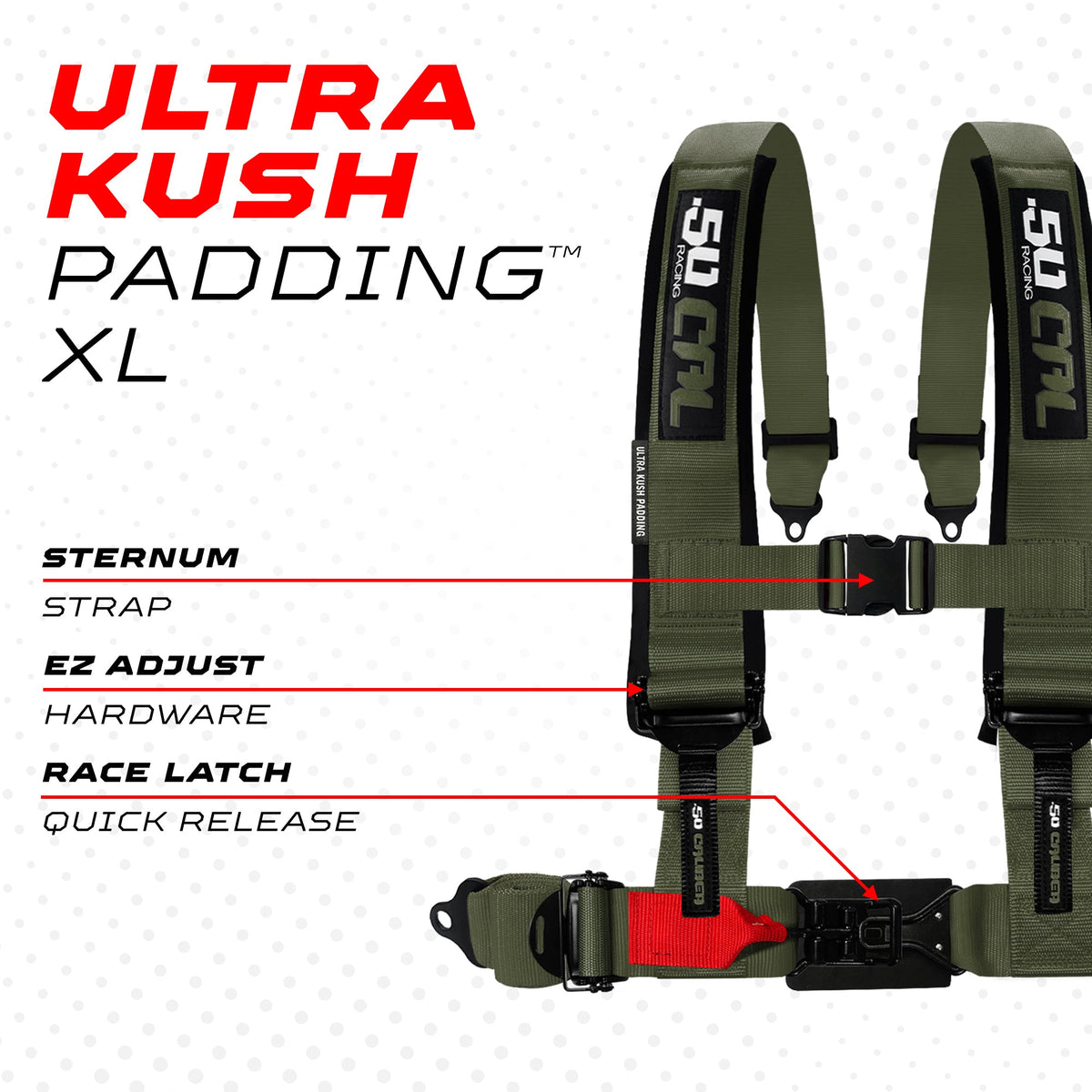 2" & 3" 4 point Harness - Elite Series Race Latch "EZ" Adjust Racing Harness