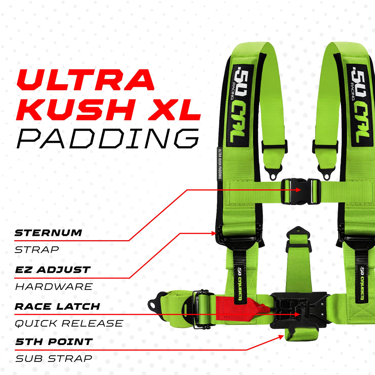 2" & 3" 4 point Harness - Elite Series Race Latch "EZ" Adjust Racing Harness