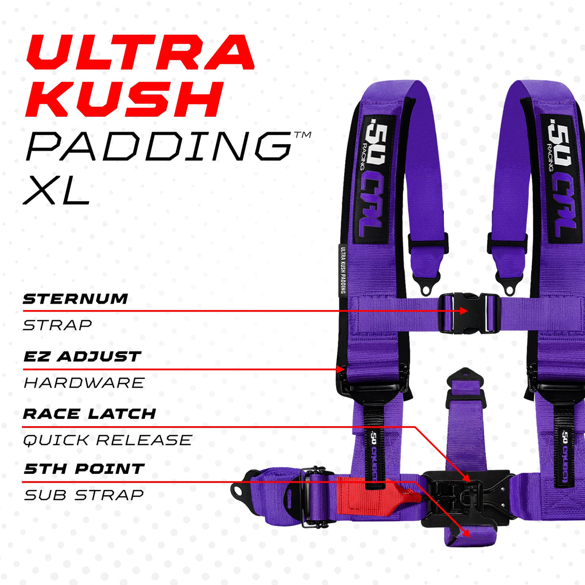 2" & 3" 4 point Harness - Elite Series Race Latch "EZ" Adjust Racing Harness