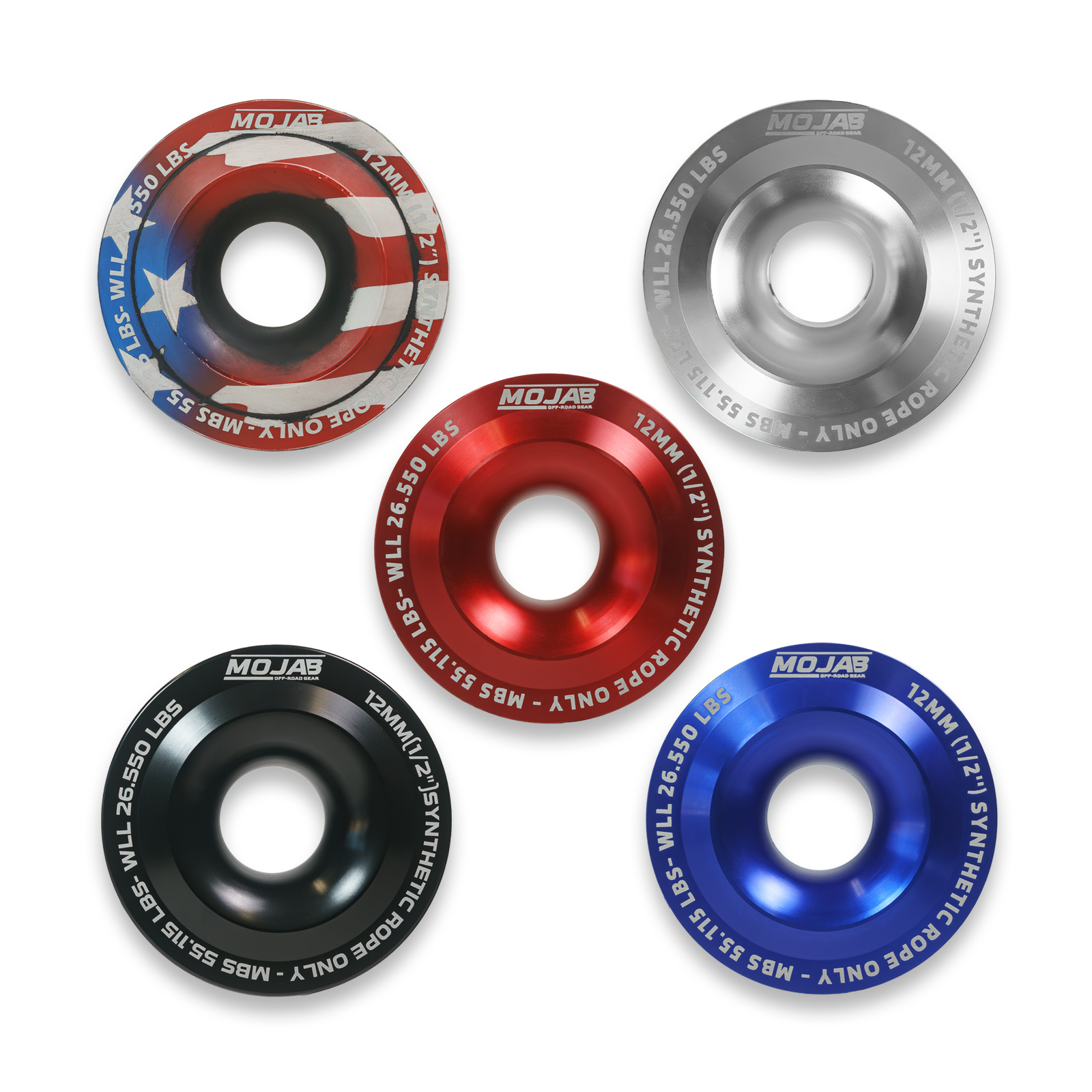 XL Snatch ring 4.7 inch diameter heavy-duty aluminum 7075 with lifetime warranty and canvas storage bag