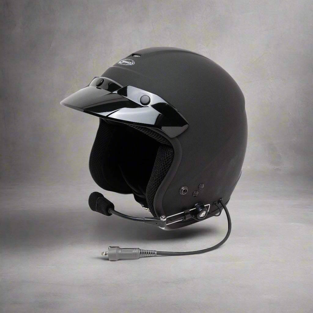 GMax OF-2 clearance open face helmet with minor scratches and removable liners