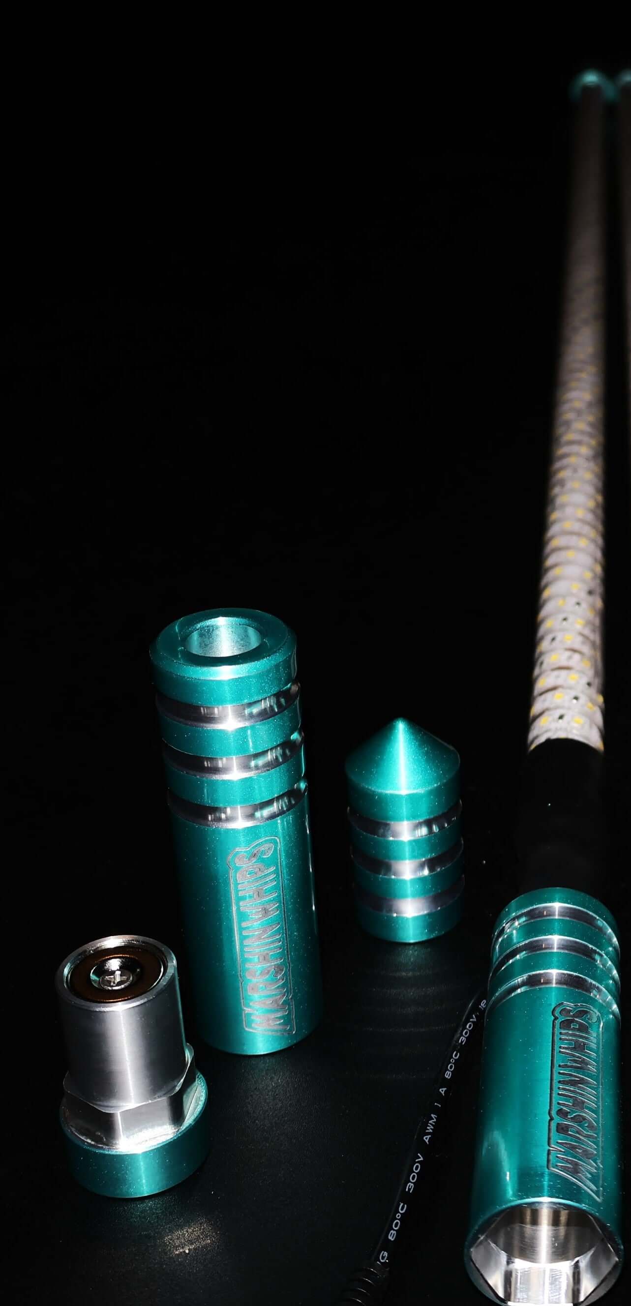 Teal Game Changer Whips single off-road LED whip kit with magnetic base and strong internal rod