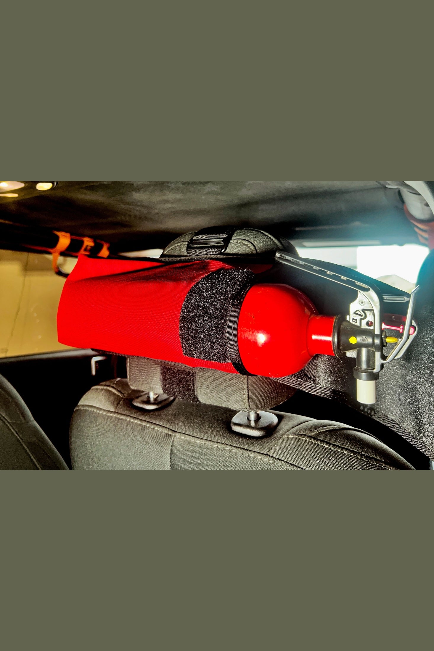Fire Extinguisher Headrest Pouch