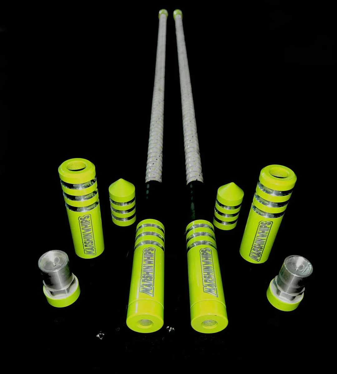 Game Changer Whips Savage Sage Green Edition off-road whip set with durable 5/8 internal rod and bright green components