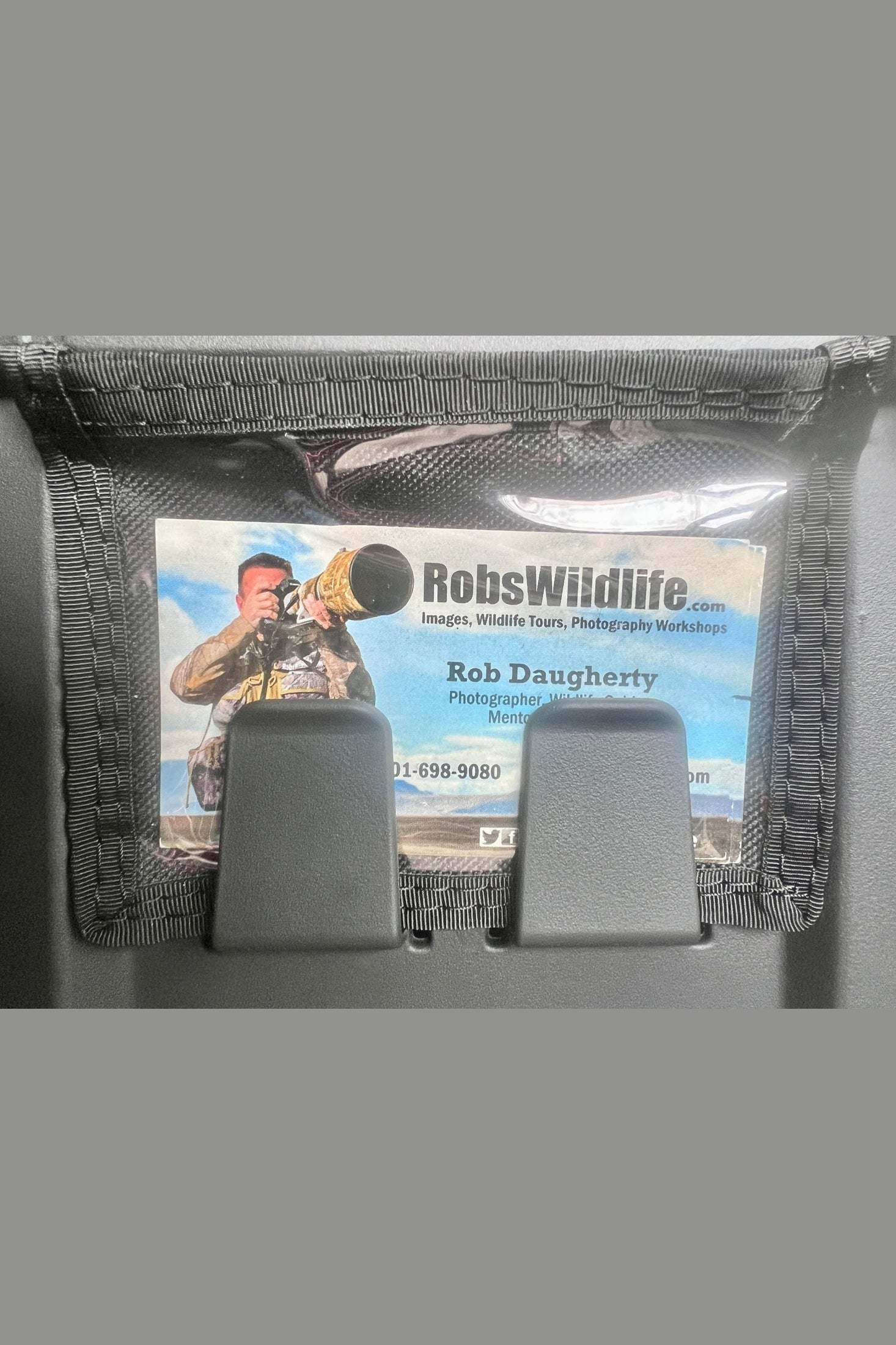 Grenadier Console Card Holder organized business cards in vehicle center console slot