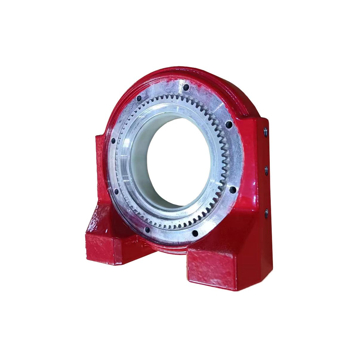 Red casting plate drum end bearing HV1000031 with metal gear teeth