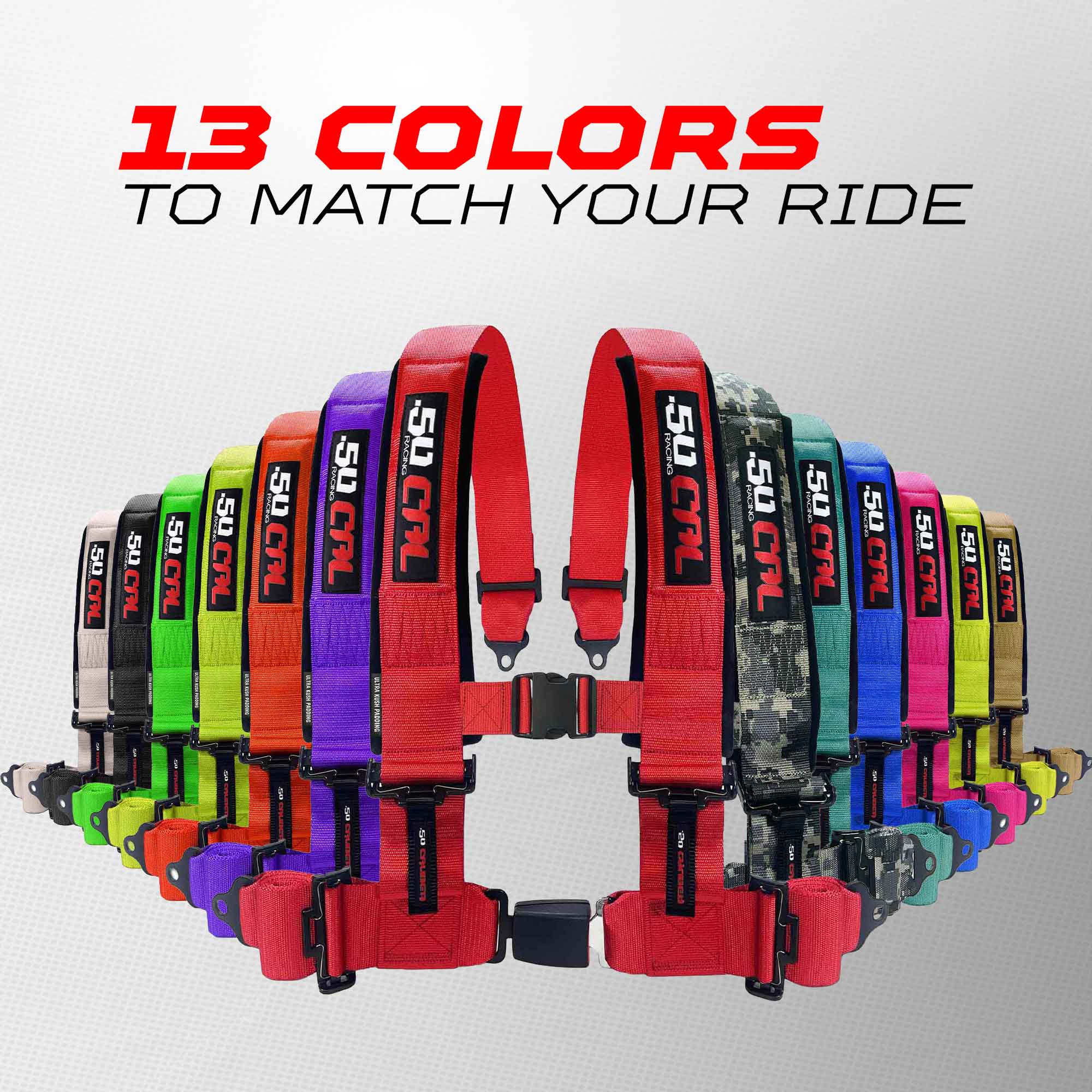 Pro Series 2" & 3" 4 point Harness with push button release