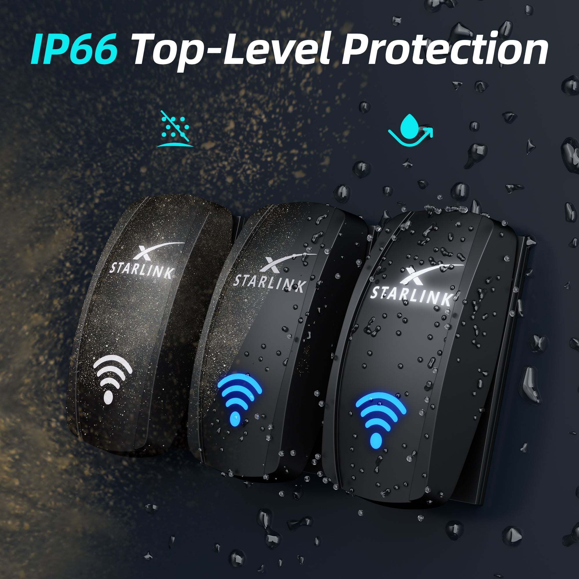 Starlink Rocker Switch 12V 24V 20A - Laser Etched ON OFF Switch