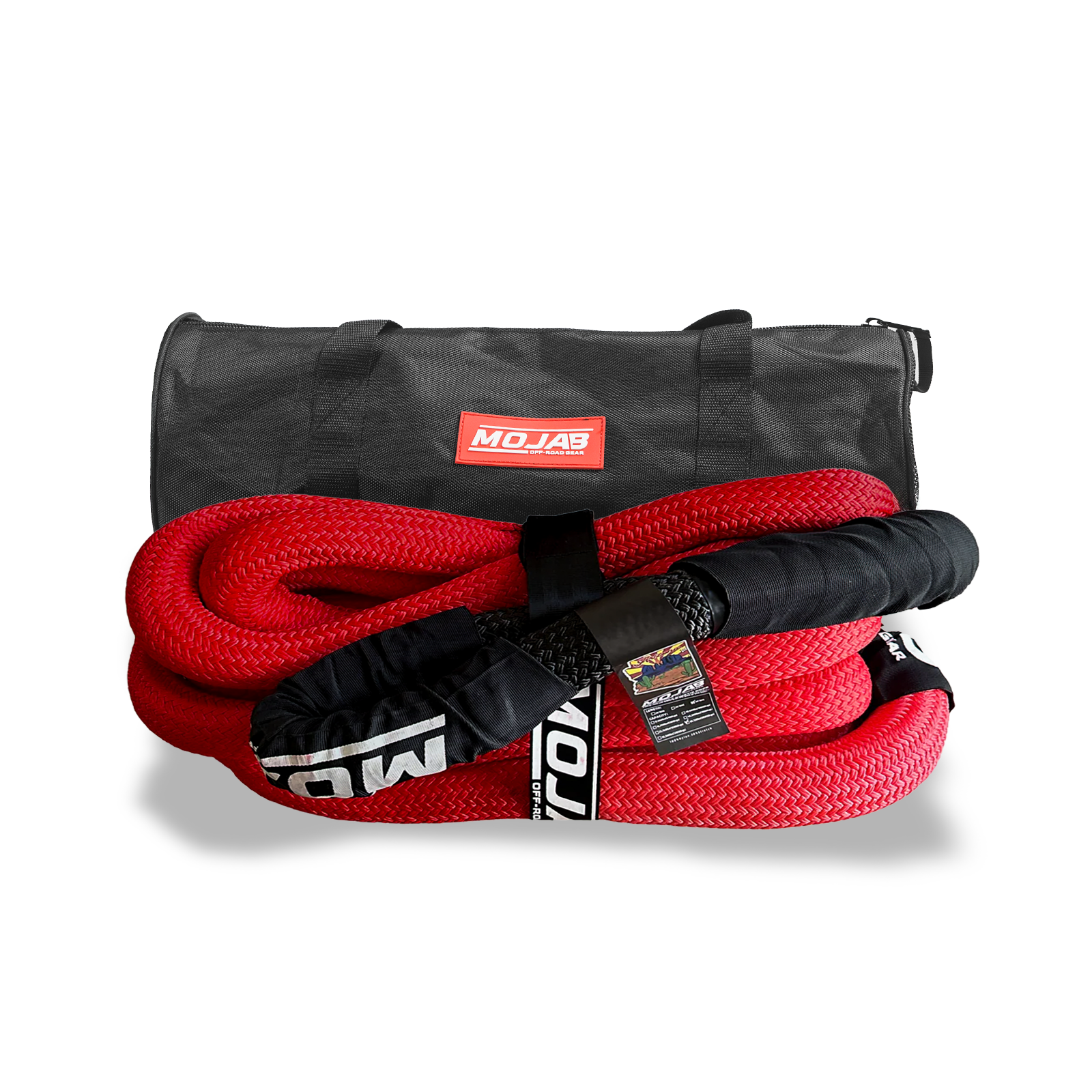 Kinetic 1.5-inch x 30ft durable nylon recovery rope with eye-loop and storage bag