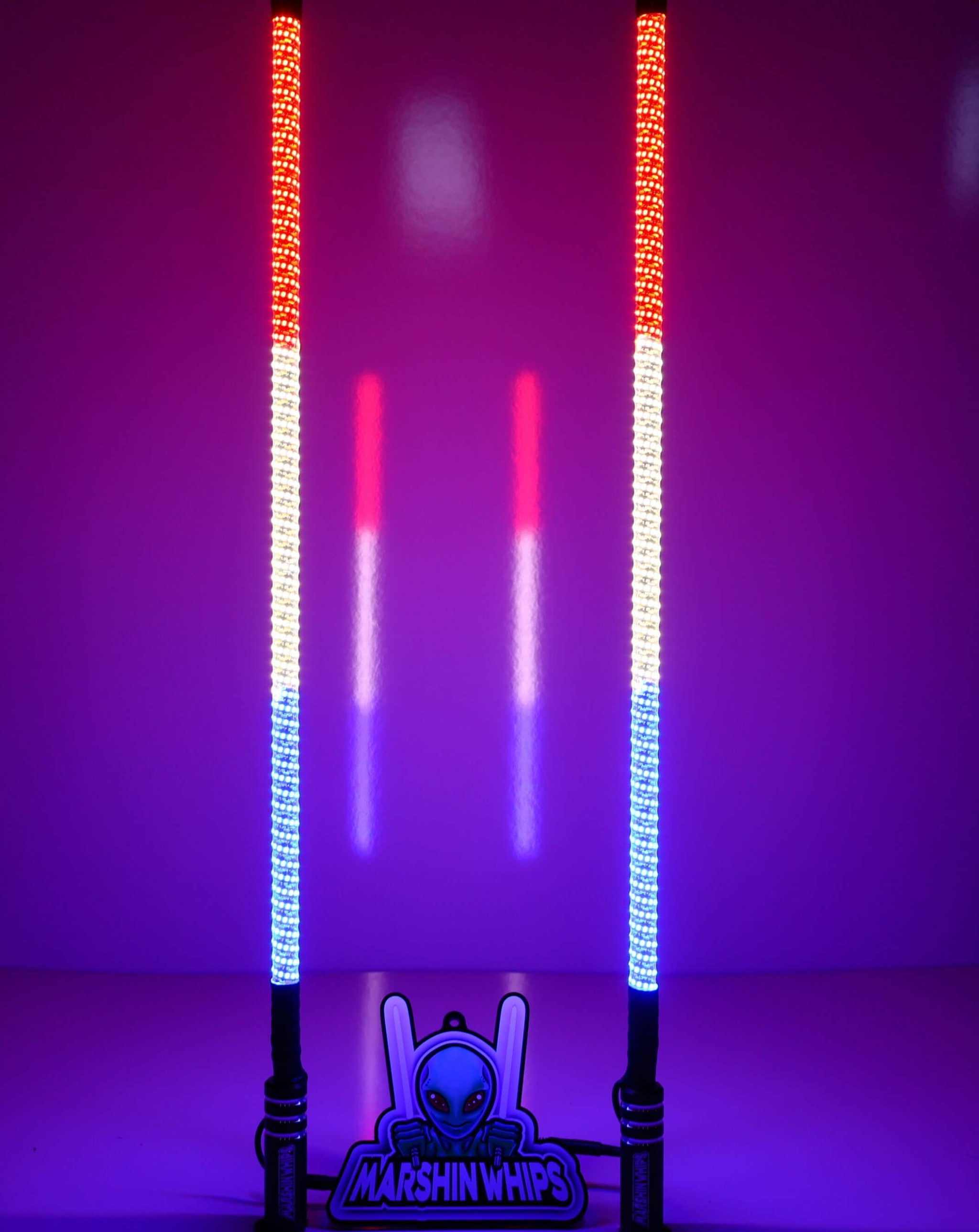 Pair of V2 Whips off-road LED light sticks
