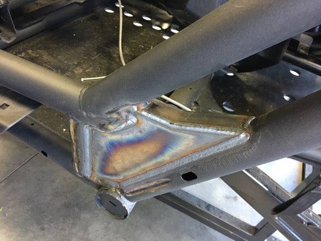 Can Am X3 2 seat weld in frame gussets reinforcing chassis to reduce flexing for aggressive riding