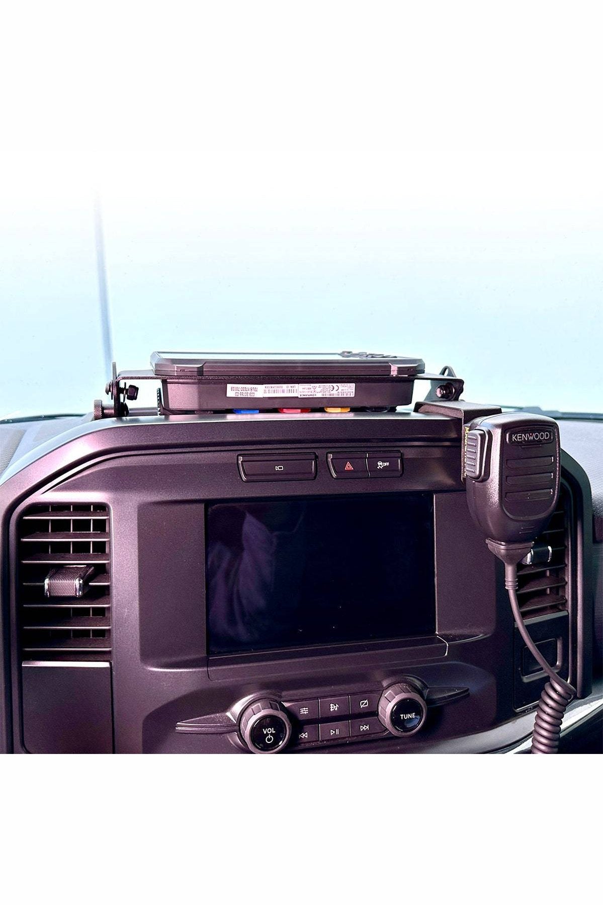 Ford 7" Fold Down GPS Bracket Installed Folded Down