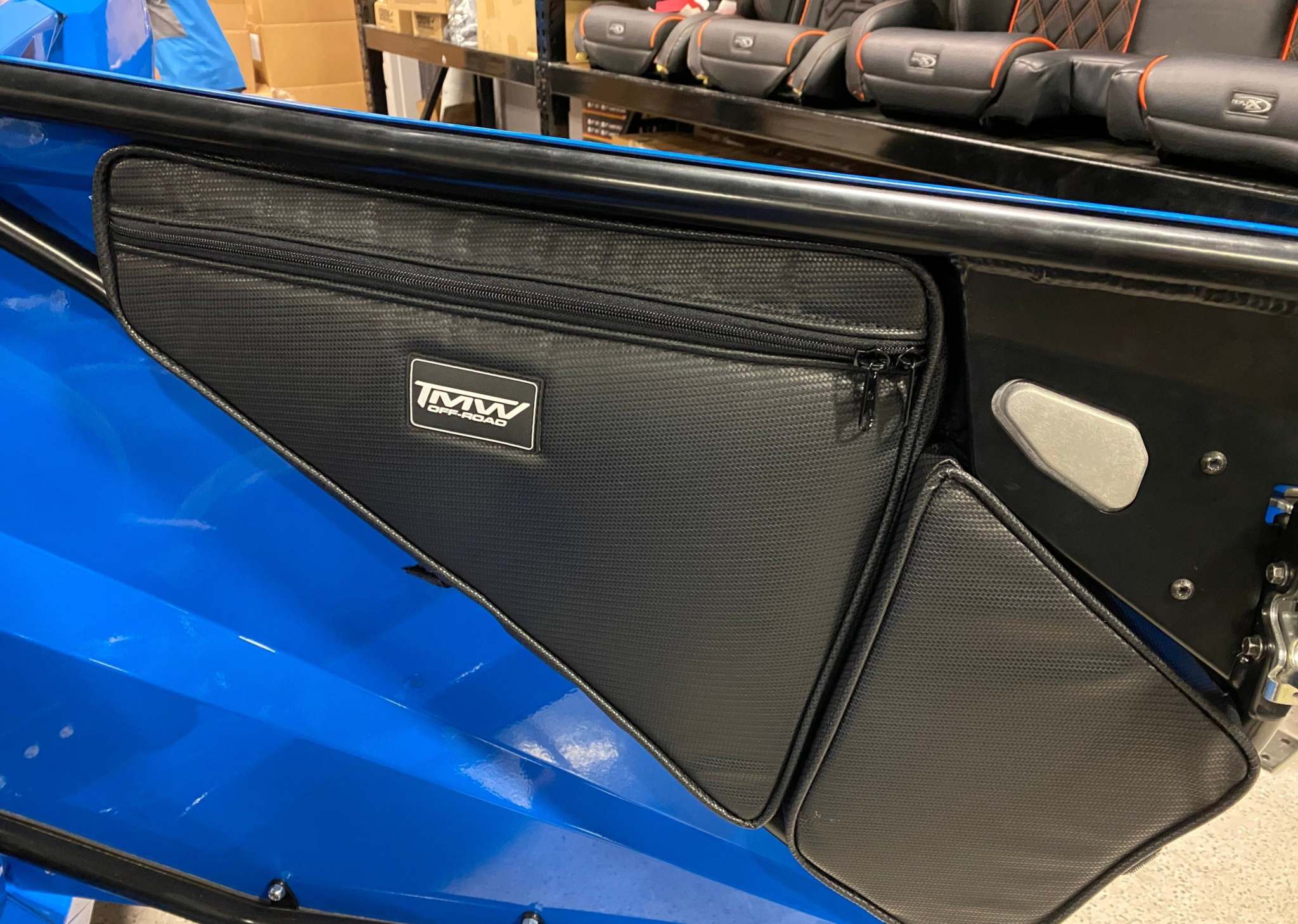 PRO XP / R 4 door bags with carbon fiber design and durable marine grade vinyl fabric for TMW doors