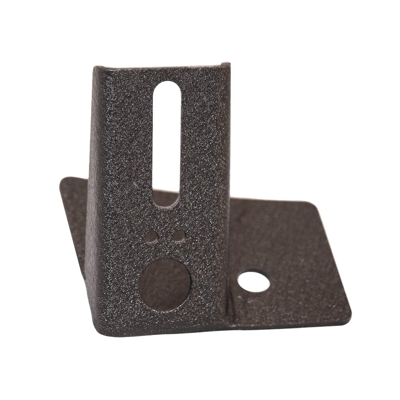 Ditch Bracket Jeep windshield auxiliary light mounting bracket in coated steel with adjustable slot and bolt-on design