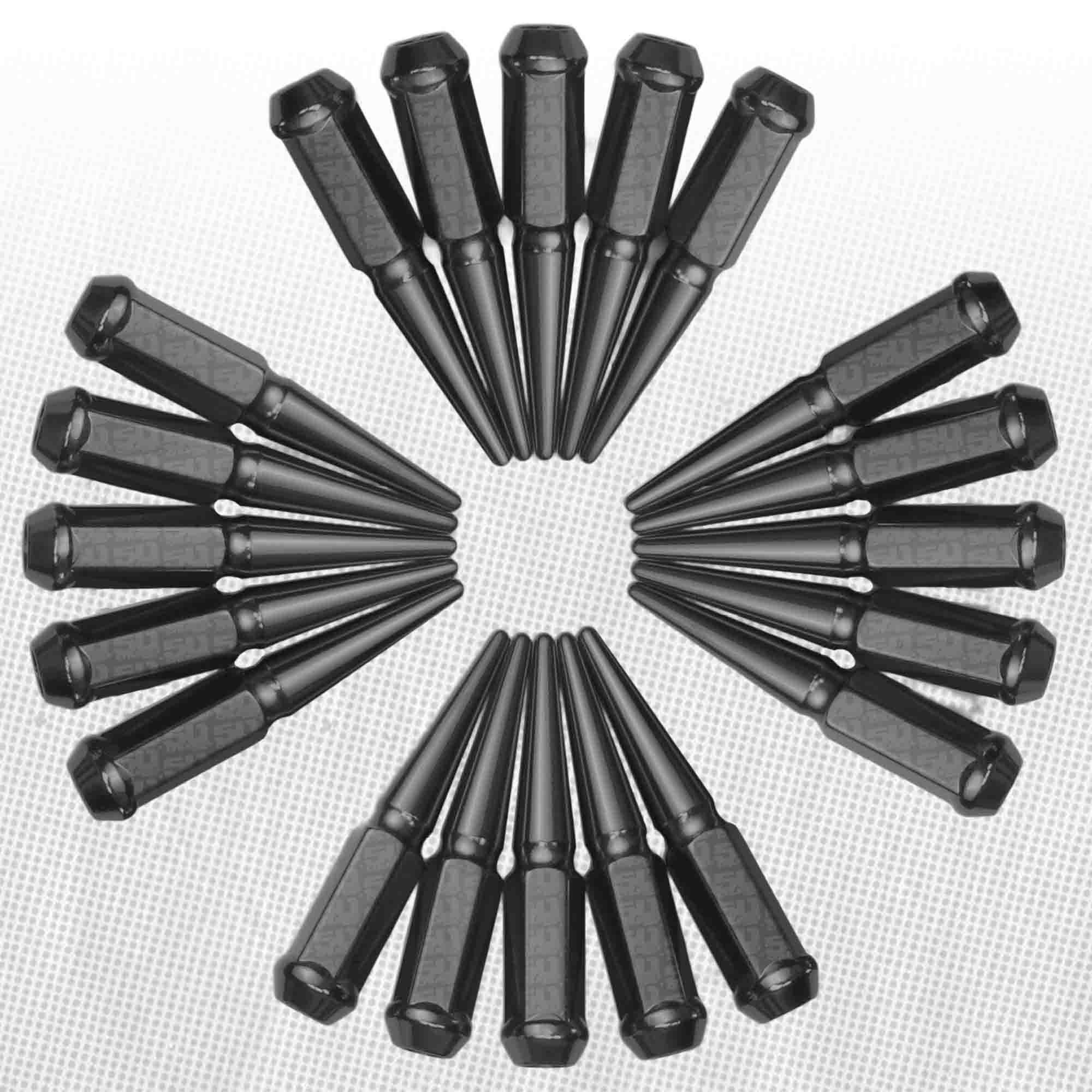 12x1.5mm Extended Spike Lug Nuts - 60 Degree Taper Seat