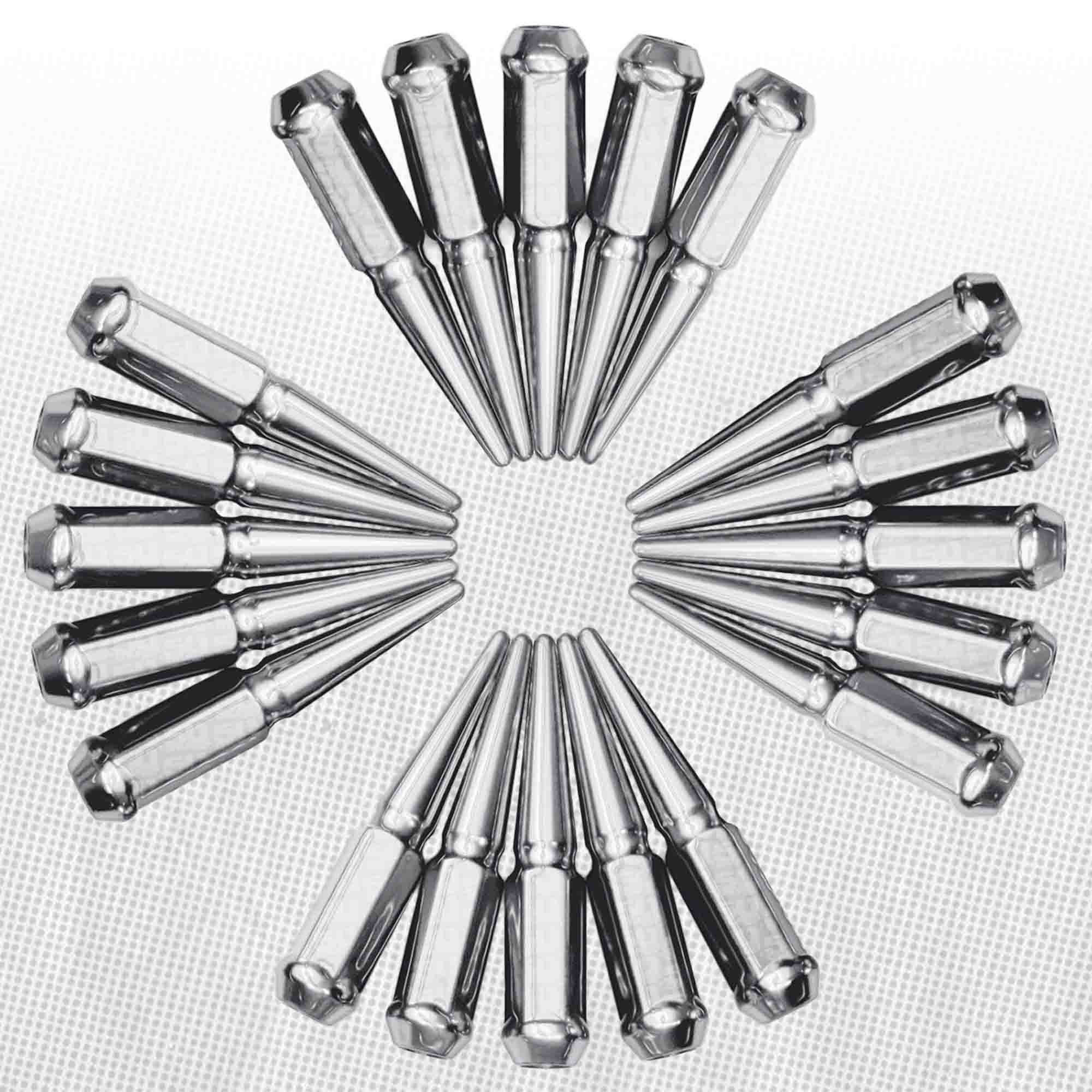 12x1.5mm Extended Spike Lug Nuts - 60 Degree Taper Seat