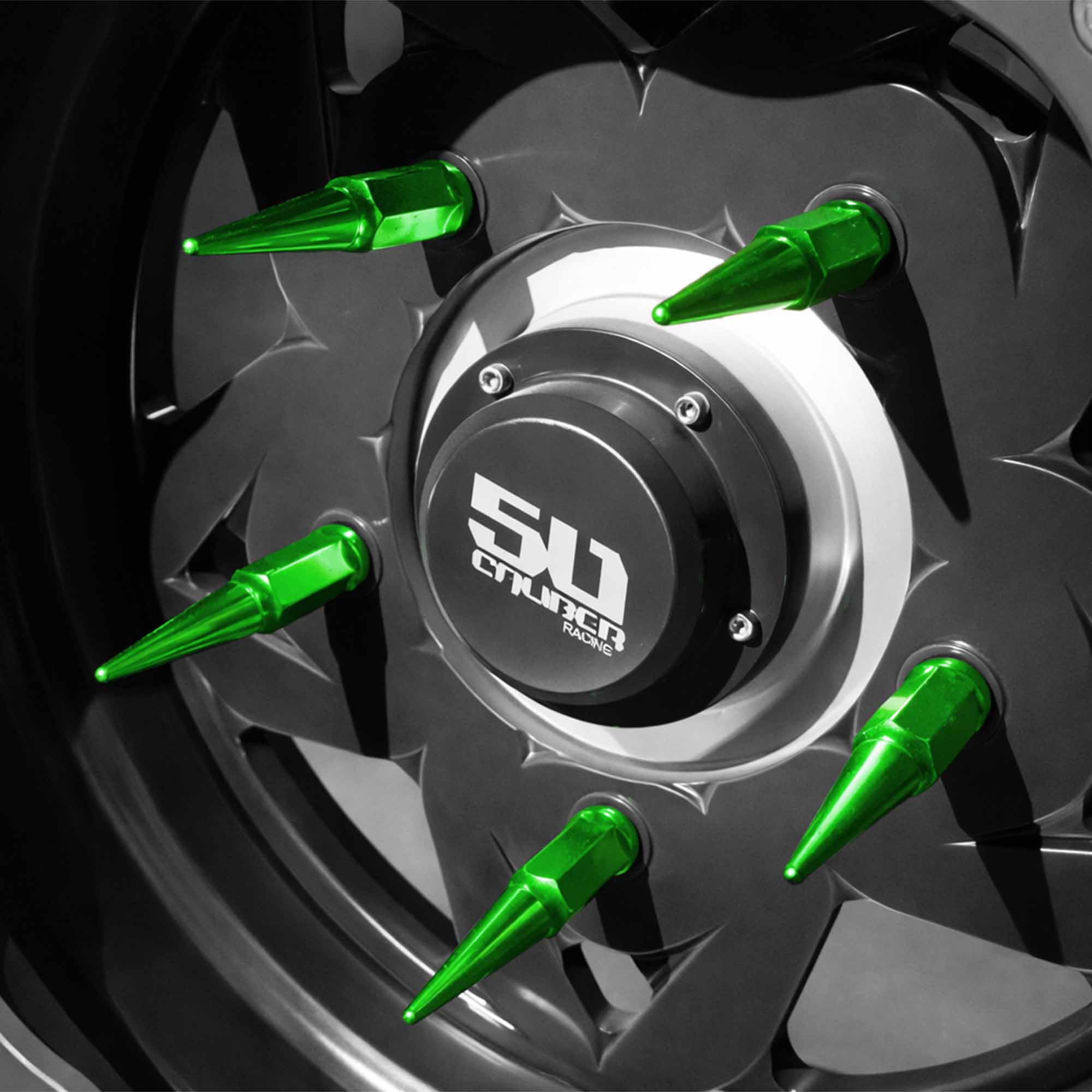 10x1.25mm Extended Spike Lug Nuts - 60 Degree Taper Seat