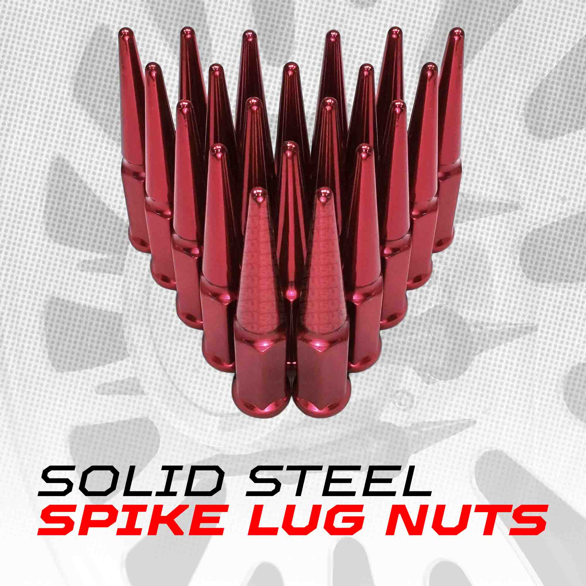 12x1.25mm Extended Spike Lug Nuts - 60 Degree Taper Seat