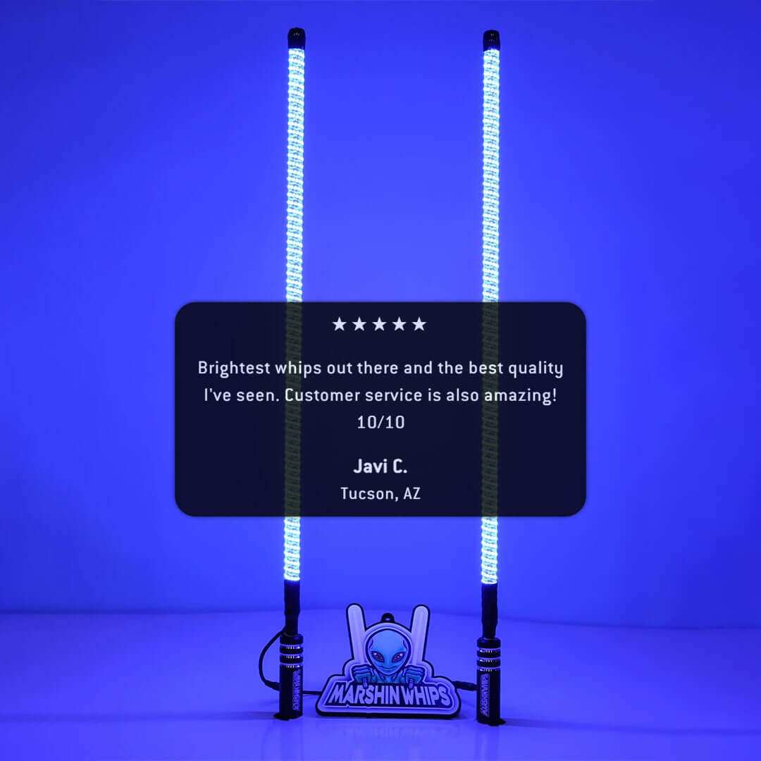 Pair of V2 Whips off-road LED light sticks