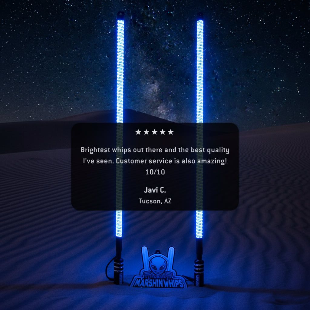 V2 Whips - Durable Off-Road Lighting Set with Easy Install