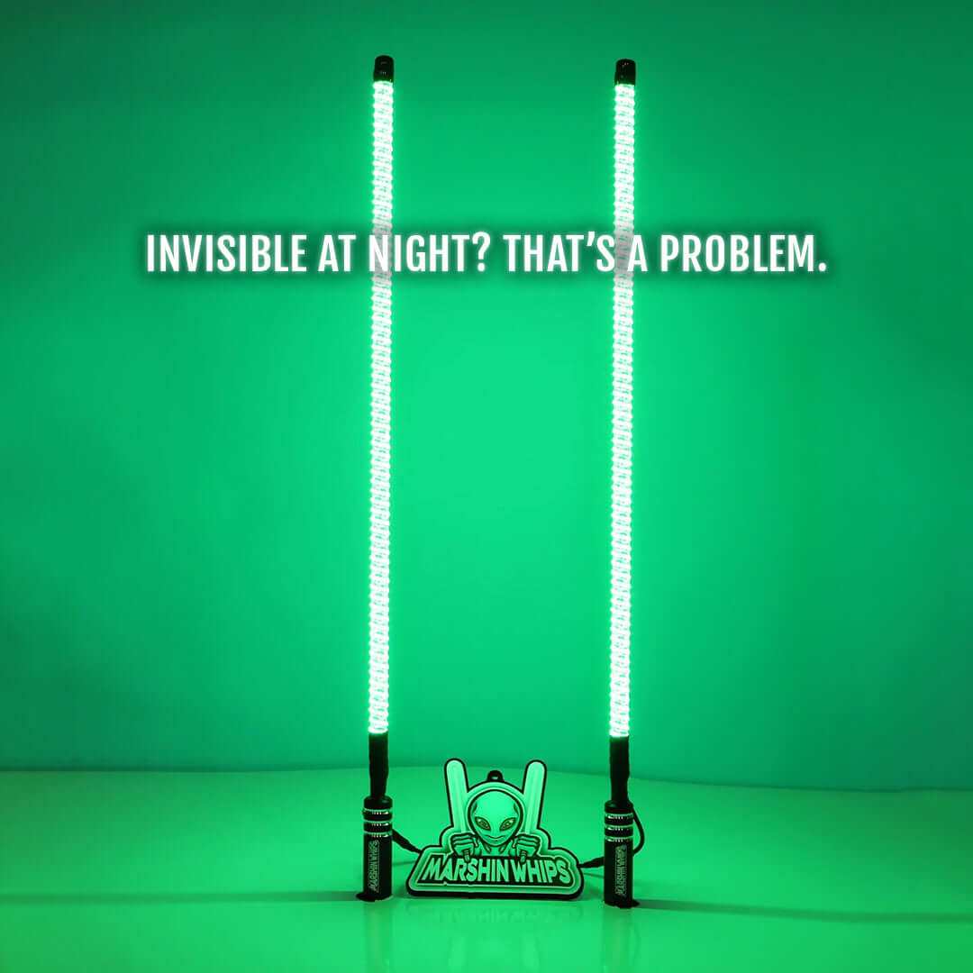 Pair of V2 Whips off-road LED light sticks