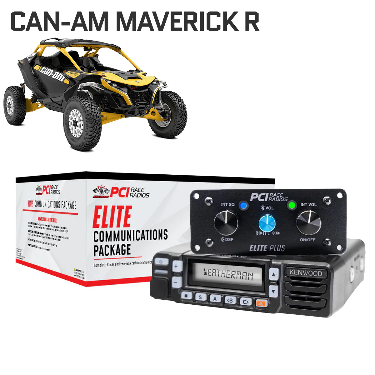 Maverick R PCI Rocker UTV Communications Package - PCI Race Radios