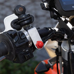 Motorcycle PTT Bolt On Nexus Race Installed - PCI Race Radios