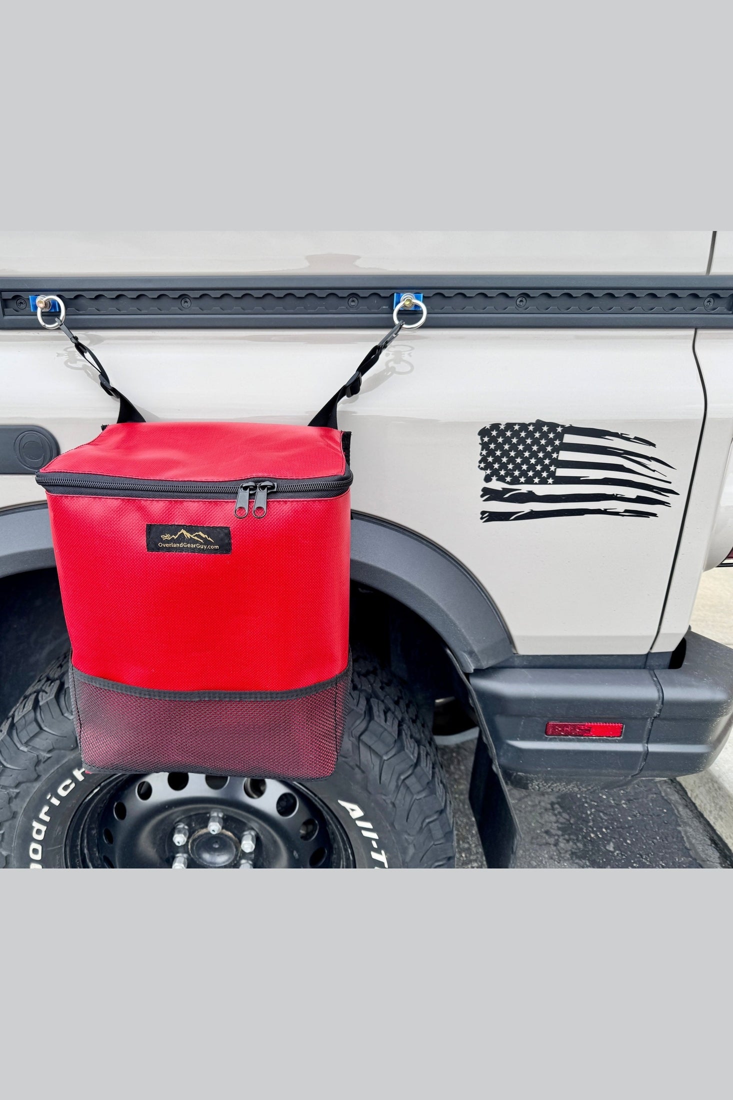 Outside Trash Bag L Track - Suction Cup Mount