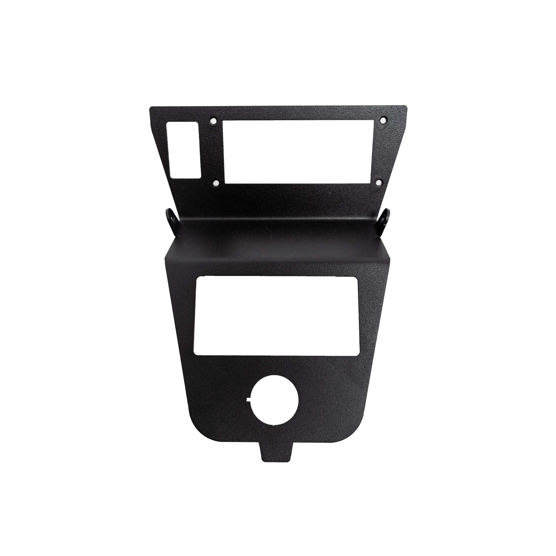 Polaris 2026 RZR Pro R intercom and Switch Pros 8-button control panel mounting bracket installed in vehicle dash