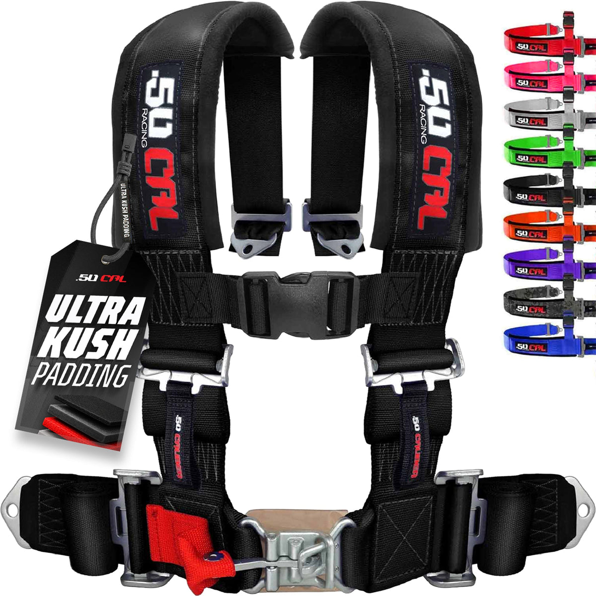 2" 4 Point Racing Harness – Pro Series Race Latch | 50 Caliber Racing
