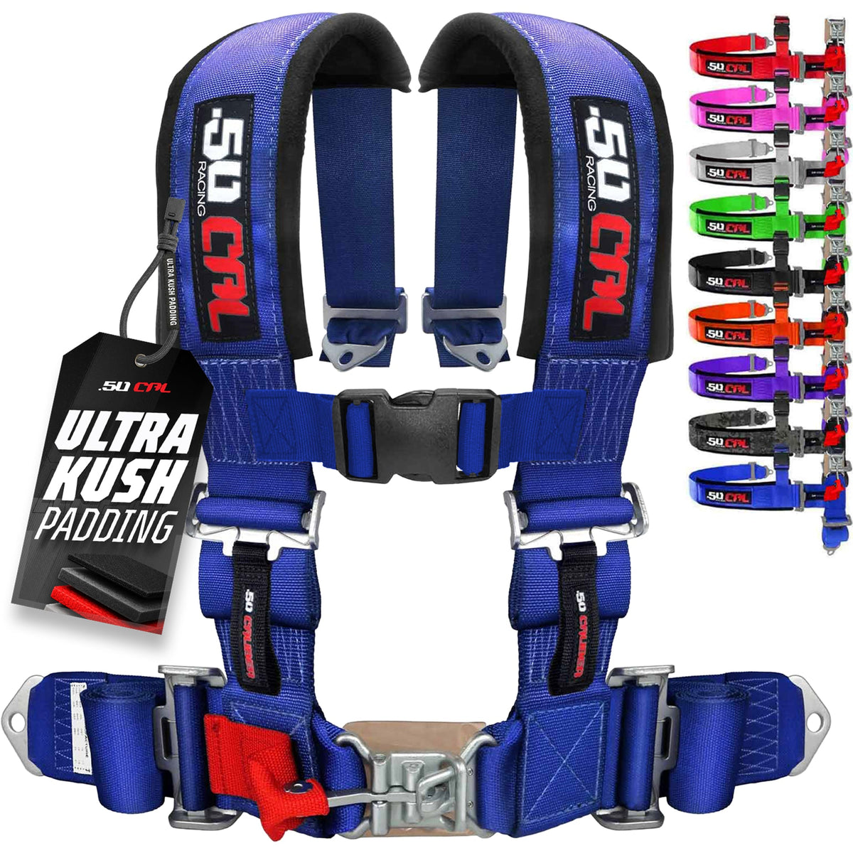 2" 4 Point Racing Harness – Pro Series Race Latch | 50 Caliber Racing