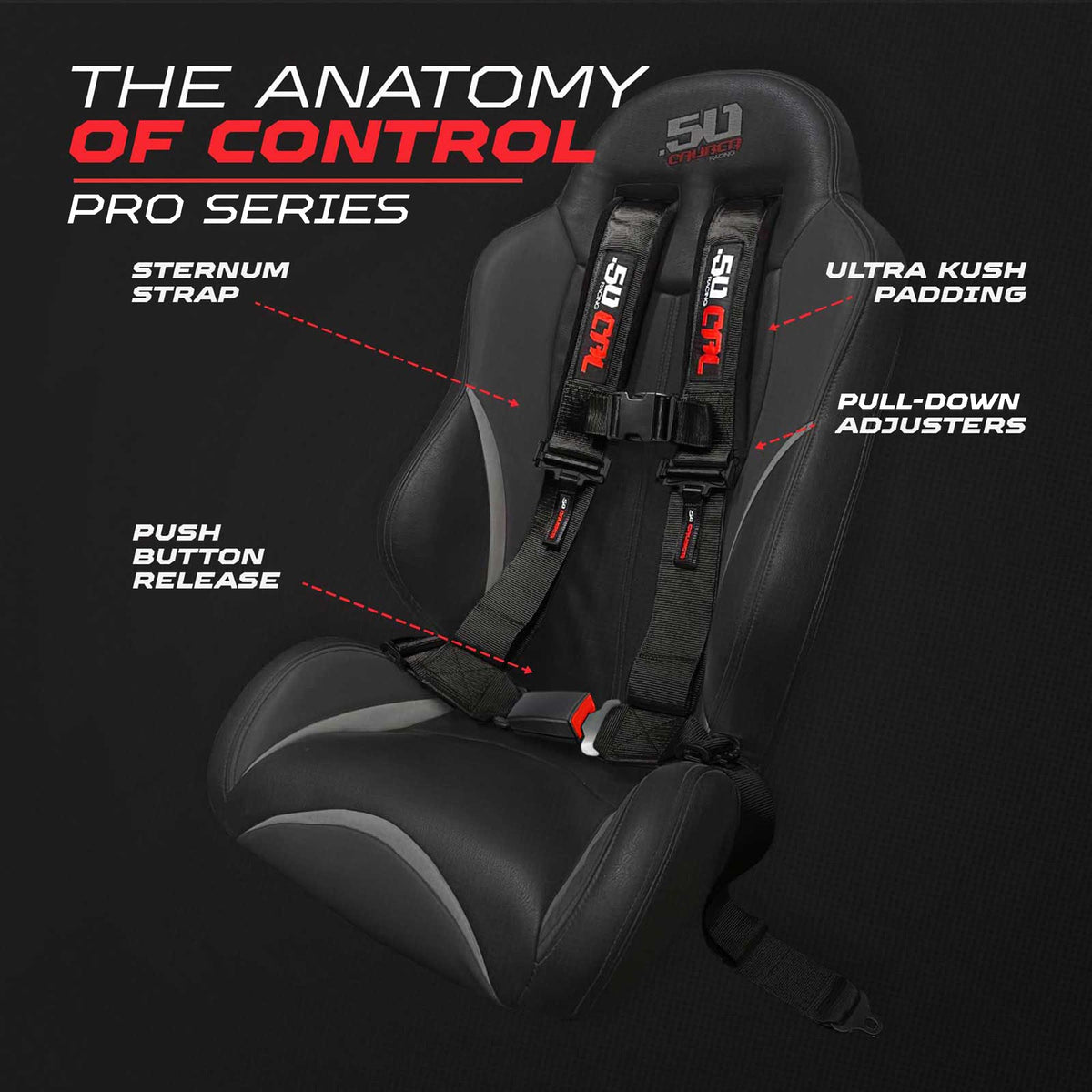 Pro Series 4 point Harness with push button release 2" & 3" available