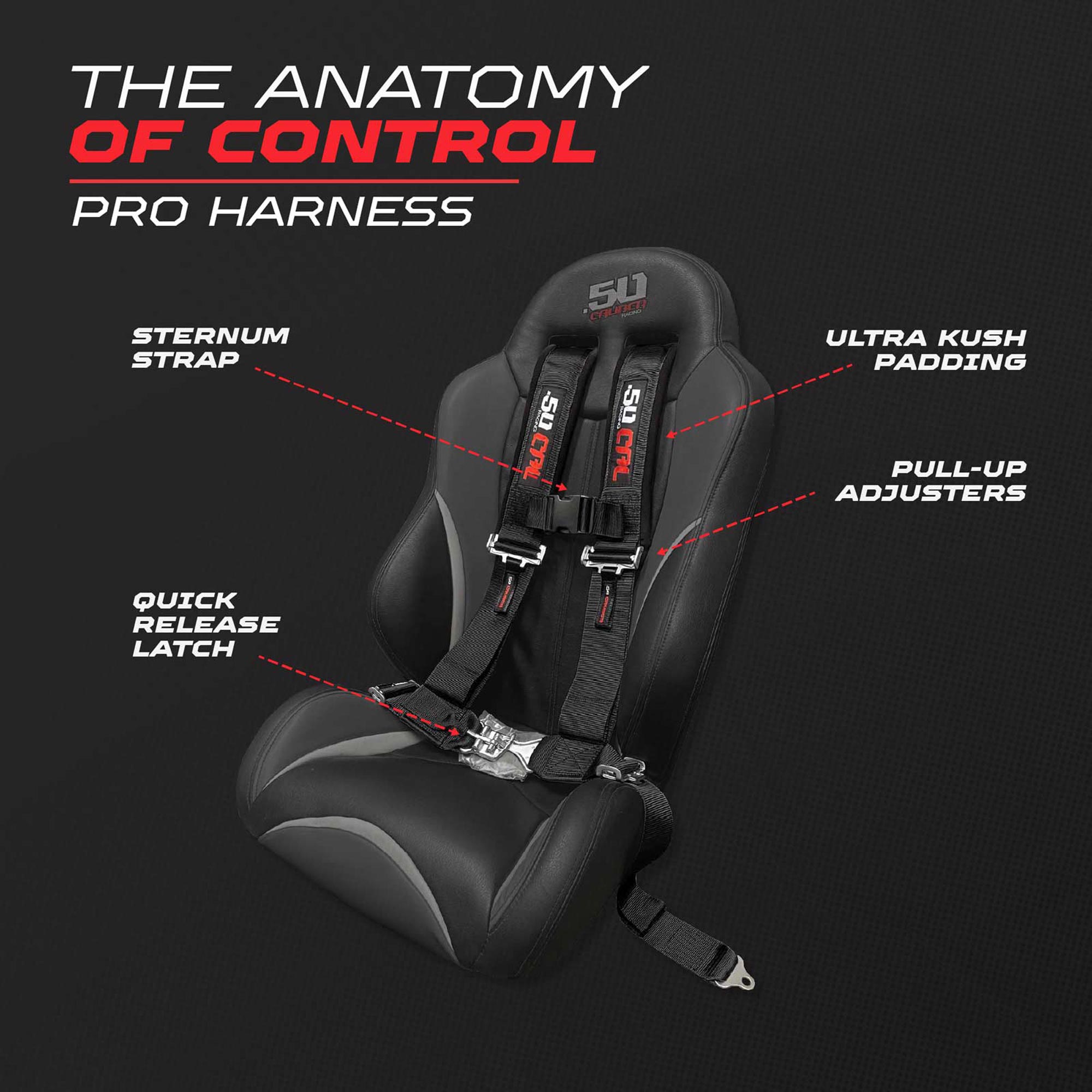 Pro Series 3" 4 point Latch Harness 50 Caliber Racing