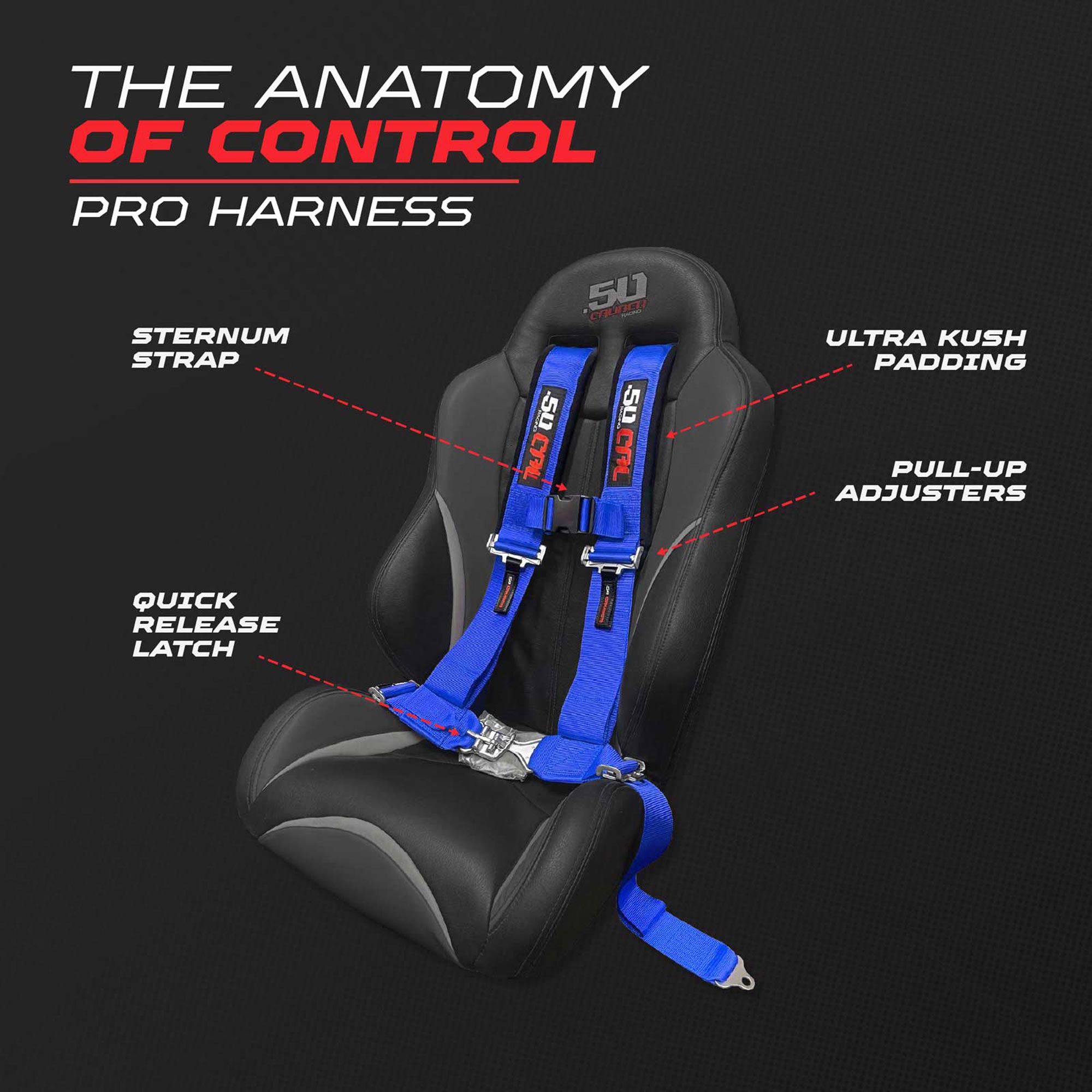 Pro Series 2" 4 point Latch Harness 50 Caliber Racing Harness