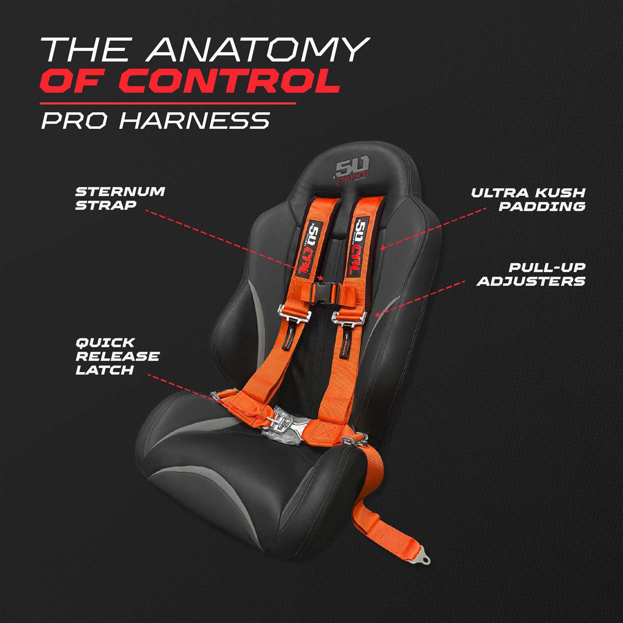 Pro Series 2" 4 point Latch Harness 50 Caliber Racing Harness