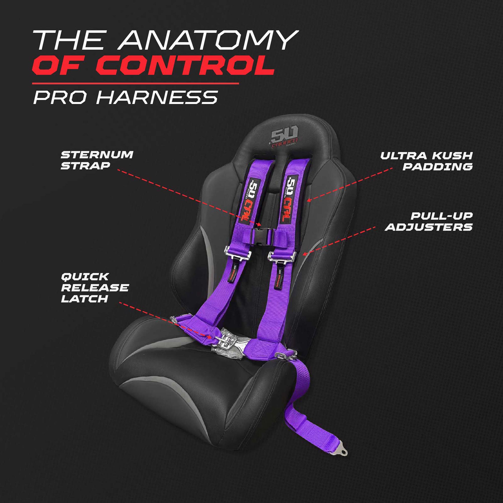 Pro Series 3" 4 point Latch Harness 50 Caliber Racing