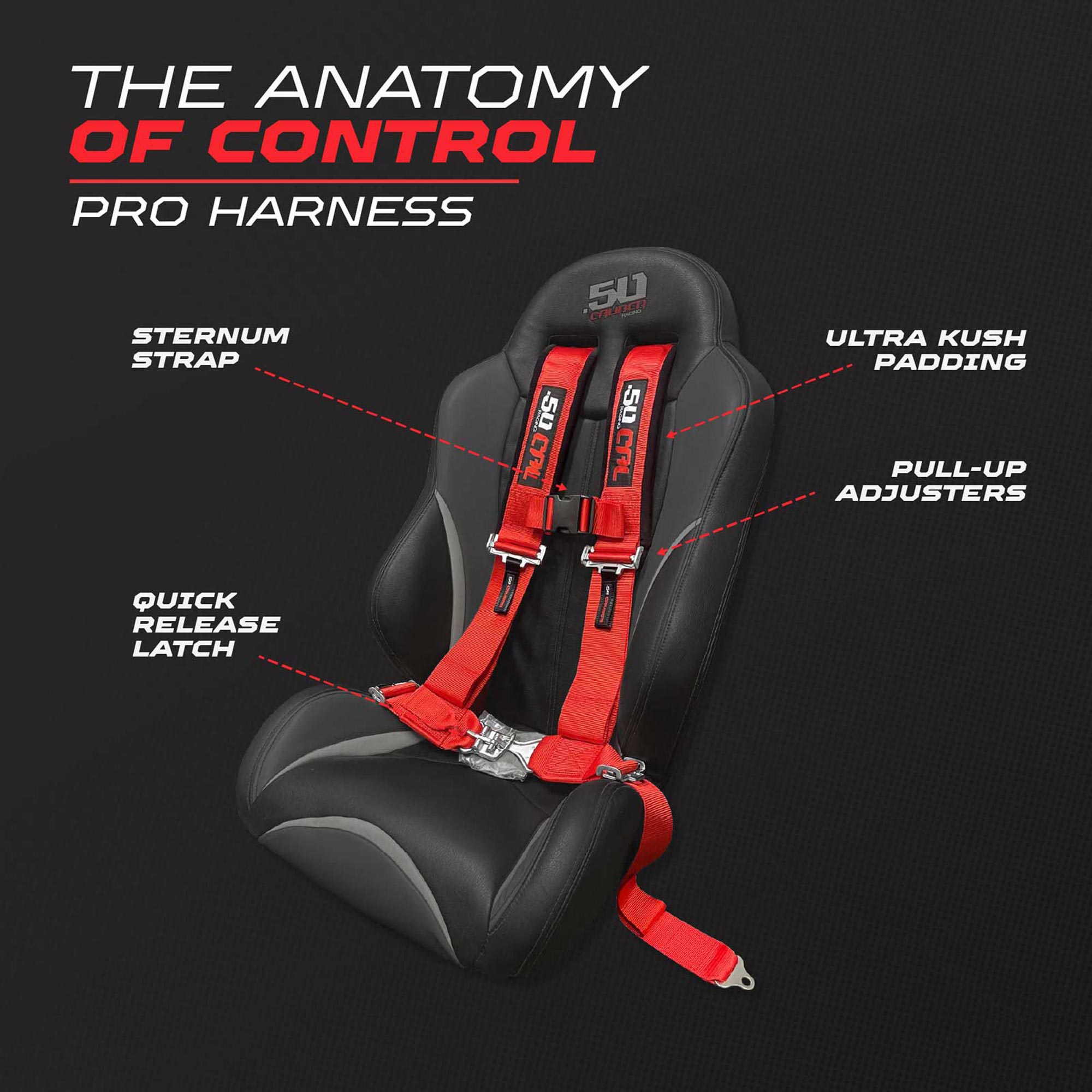 Pro Series 2" 4 point Latch Harness 50 Caliber Racing Harness