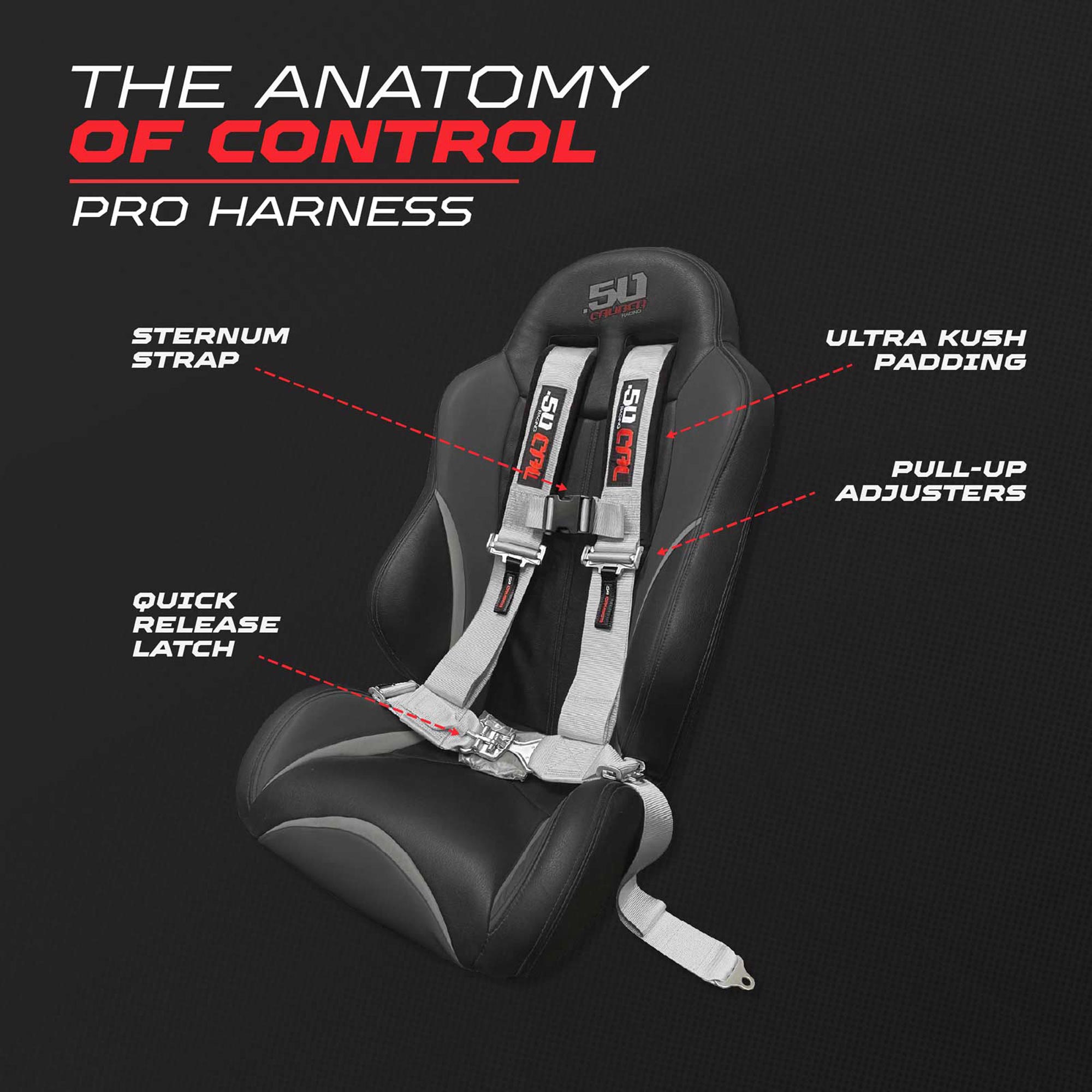 Pro Series 3" 4 point Latch Harness 50 Caliber Racing